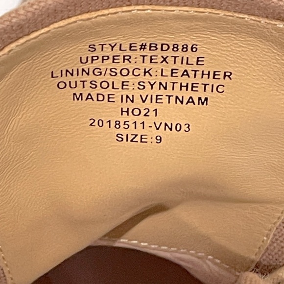 J.Crew Gwen canvas lace up lug sole boots sz 9 New BD886 - Picture 5 of 7